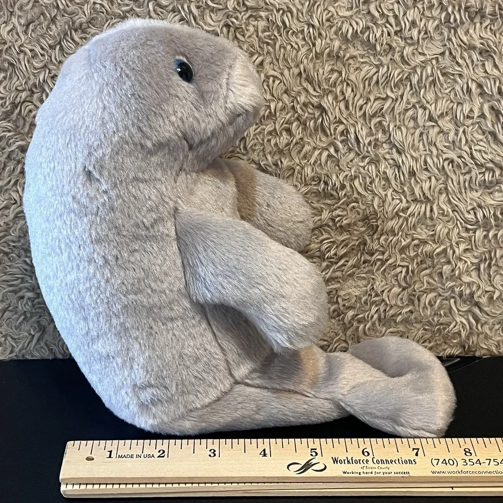 Baby Manatee Plush The Petting Zoo Stuffed Animal Realistic Toy Blue Eyes 2017